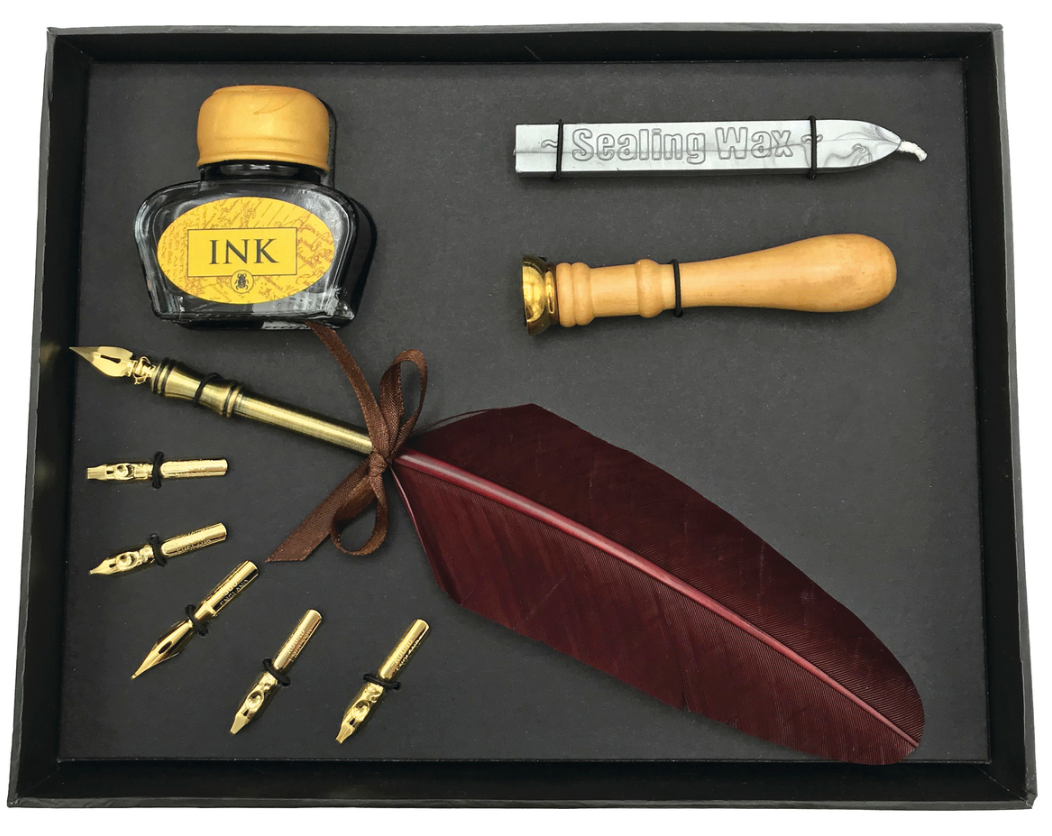 (Damaged Lid) Calligraphic Ritual Set w/ Sealing Wax by Lo Scarabeo