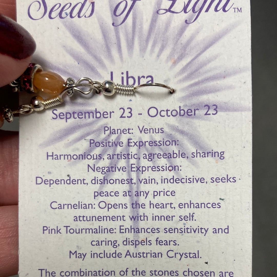 Libra Zodiac Earrings Seeds Of Light