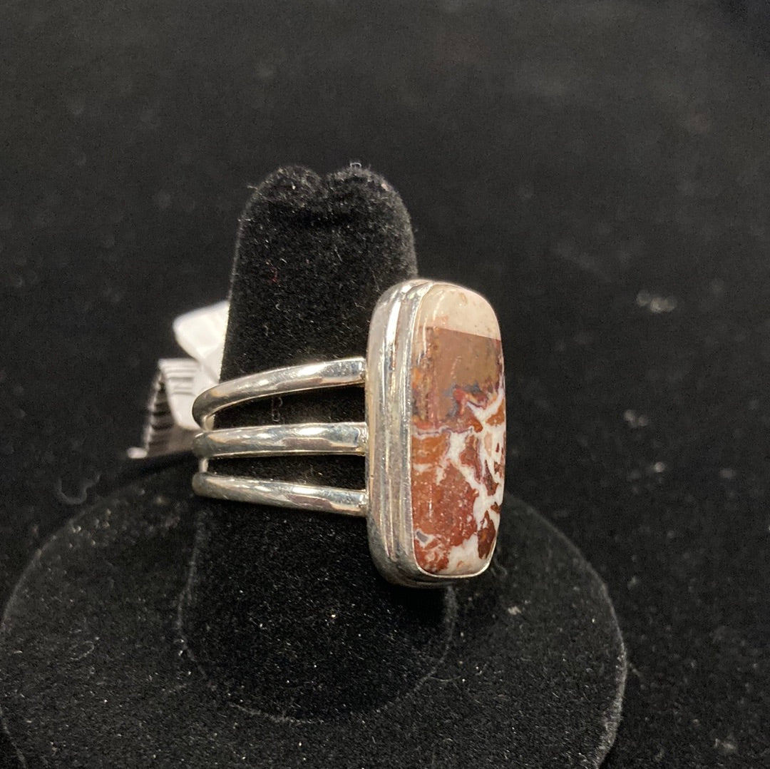 Copper Dolomite Ring 925 Sterling Silver Size 8.5