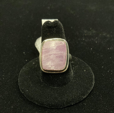 Kunzite Rectangle Ring 925 Sterling Silver Size 9
