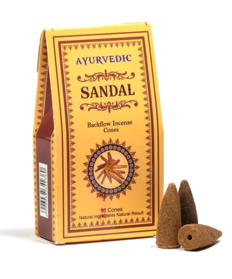 Sandal Ayurvedic Incense Backflow Cones