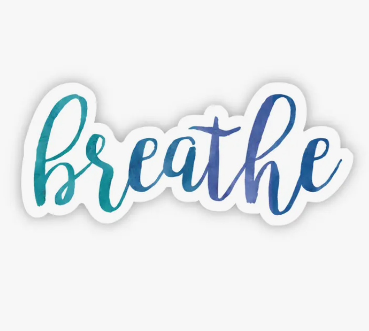 Breathe Cursive Sticker #BM-0005-8
