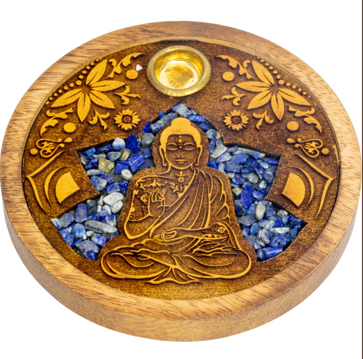 Buddha w/ Sodalite inlay Incense Holder