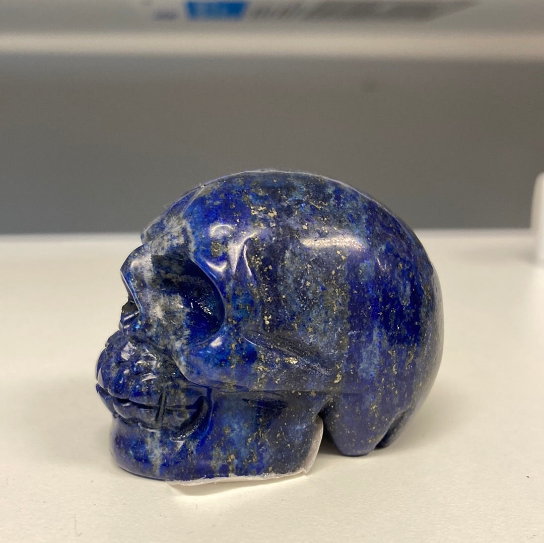 Lapis Lazuli Carved Skull Natural Crystal