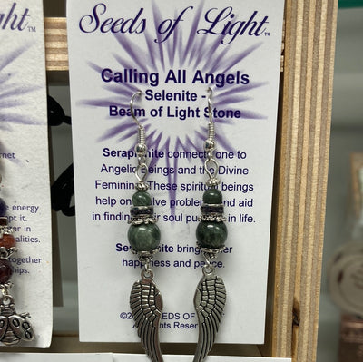 Calling all Angels Seraphinite Dangle Earrings