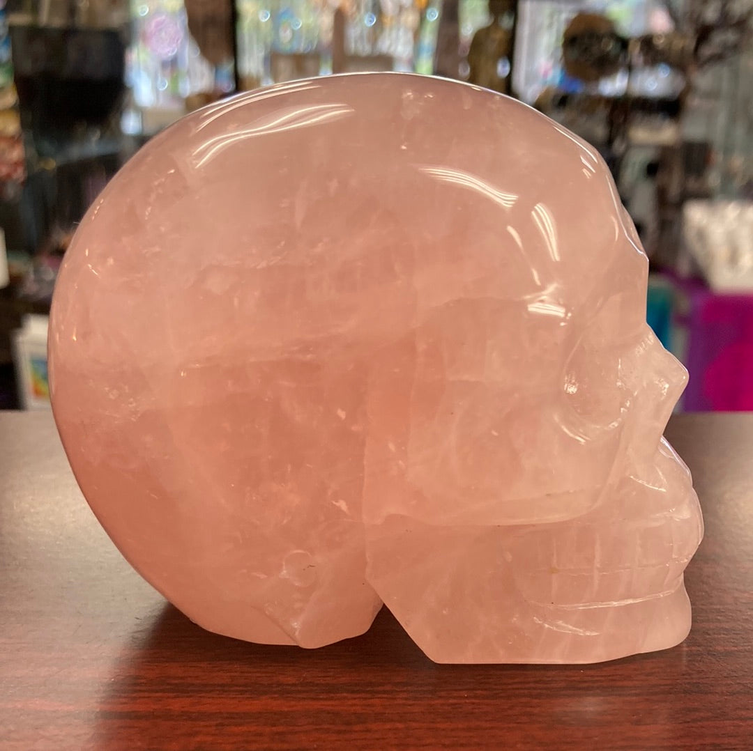 Rose Quartz Skull Large