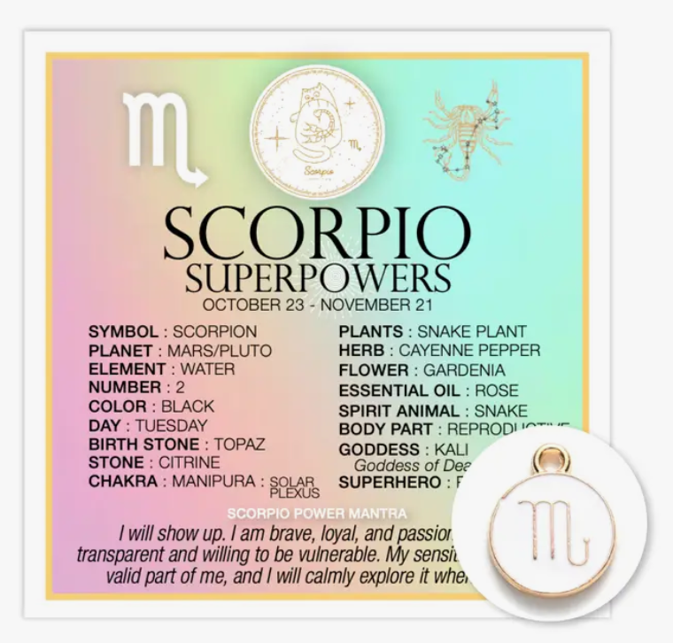 Scorpio Zodiac Charm Superpowers