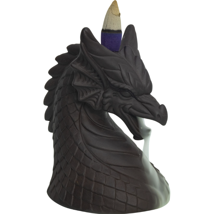 Smoke Breathing Dragon Backflow Ceramic Incense Holder